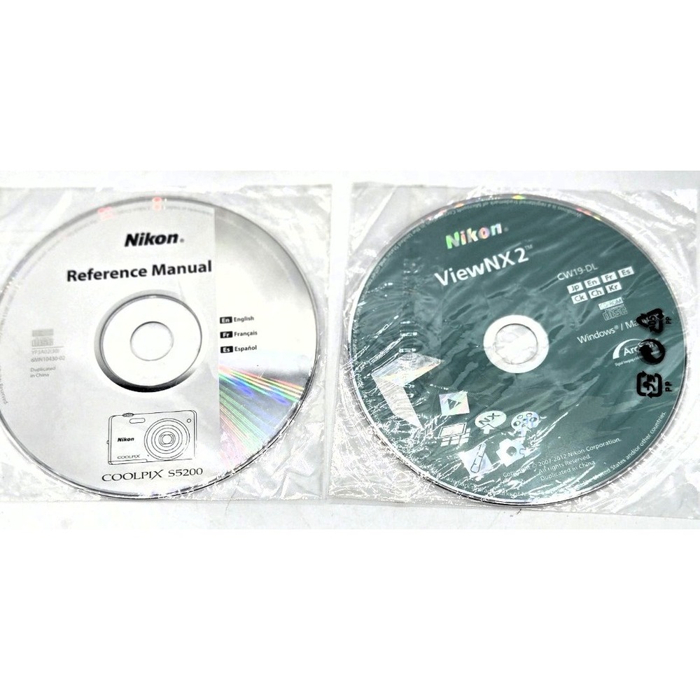 Nikon COOLPIX S5200 Reference Manual & ViewNX 2 Software Installation CD Set